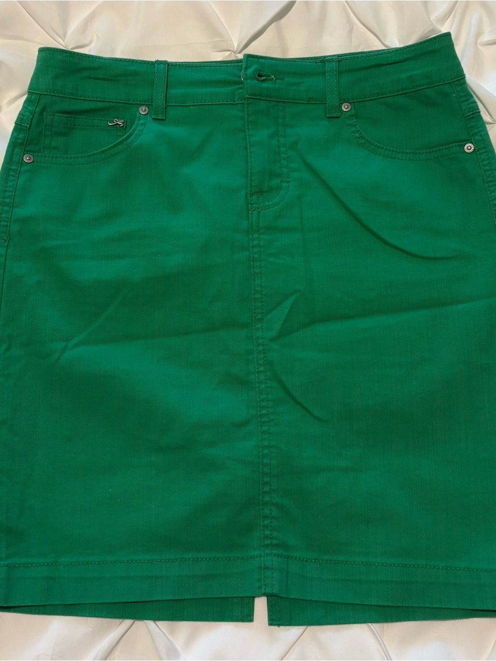 Style & Co Green Denim Tummy Control Pencil Skirt Size 4, NWOT